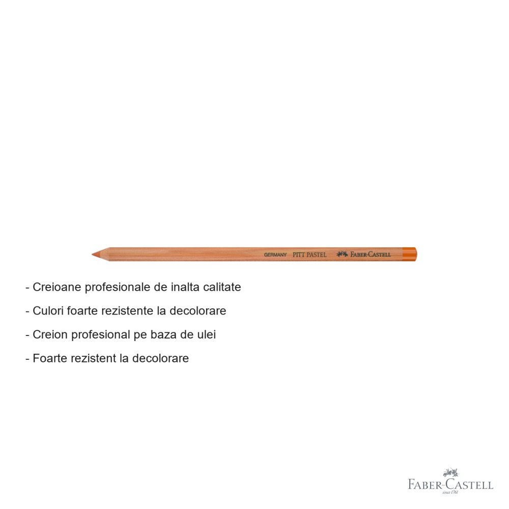 Creion pastel Pitt Faber-Castell, teracota, pe baza de ulei, pentru contururi si detalii fine [2]