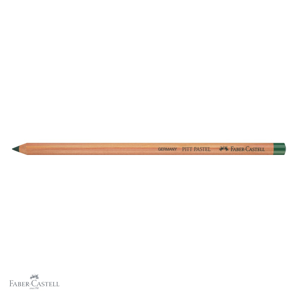 Creion pastel Pitt Faber-Castell, verde ienupar, pe baza de ulei, pentru detalii fine si contururi [4]