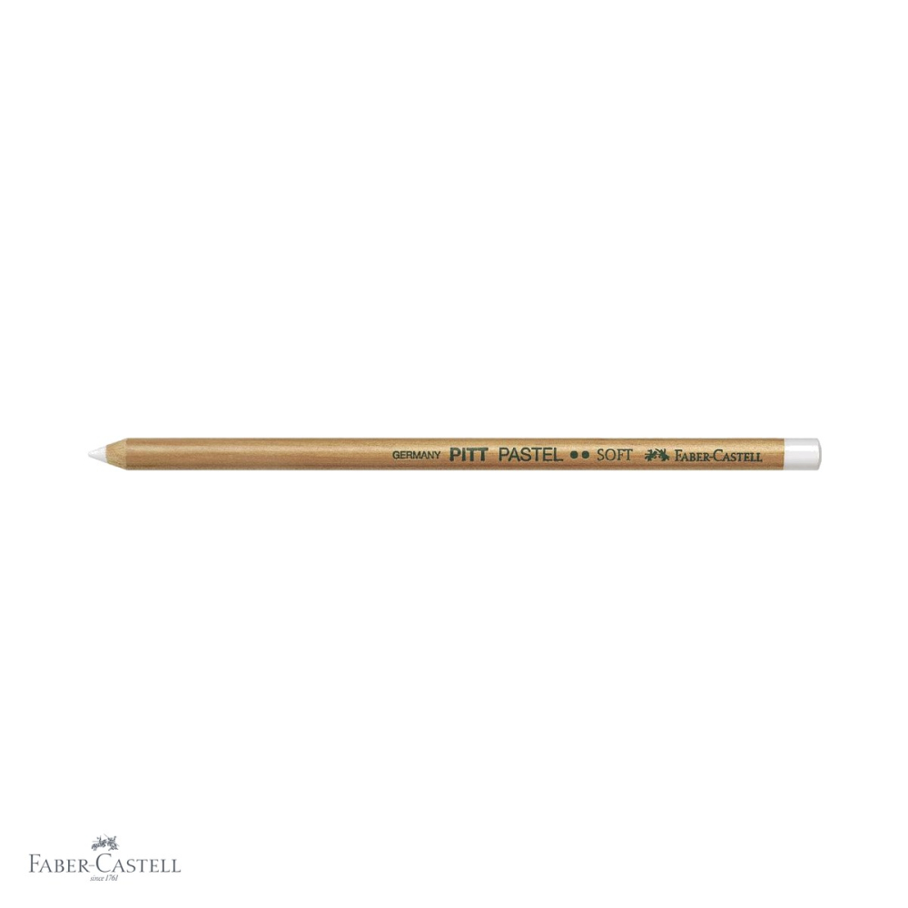 Creion pastel Pitt Soft alb Faber-Castell, mina groasa 4.3 mm, pentru detalii fine si linii [4]