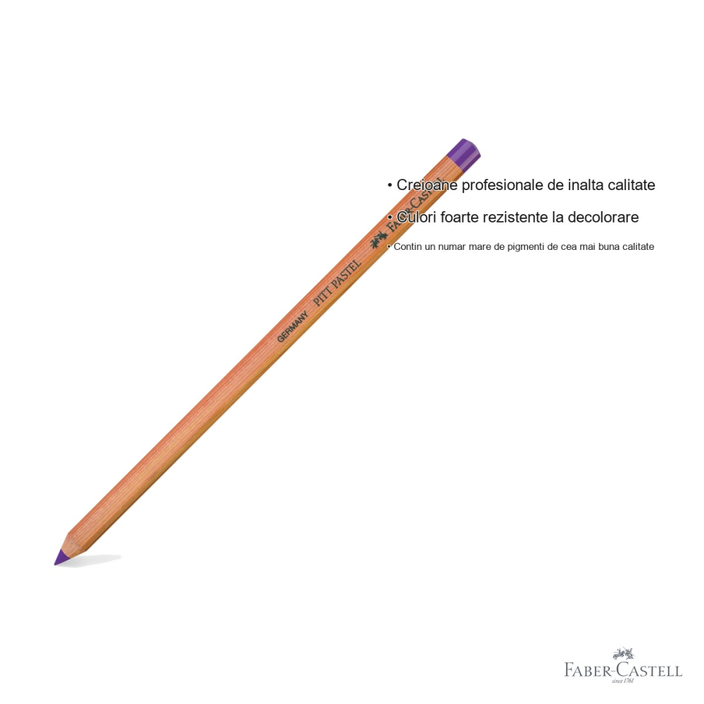 Creion pastel uleios Faber-Castell Pitt Pastel violet, pentru detalii fine si contururi artistice [3]