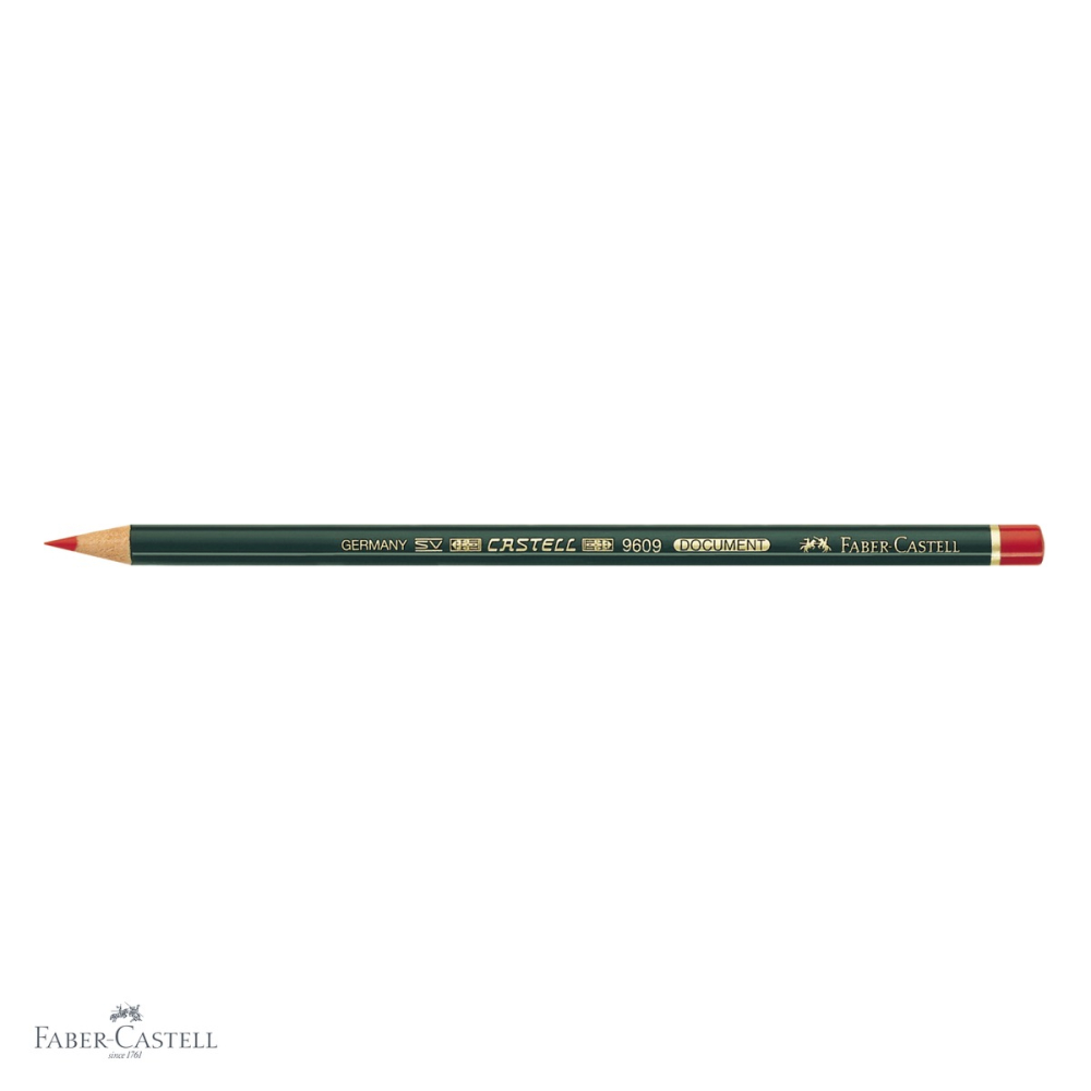 Creion permanent rosu Faber-Castell Castell Document 9609, pentru semnarea documentelor importante [4]