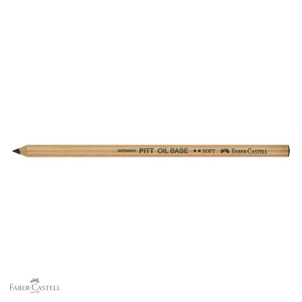 Creion ulei pastel Faber-Castell Pitt, negru soft, pentru contururi si detalii fine [4]