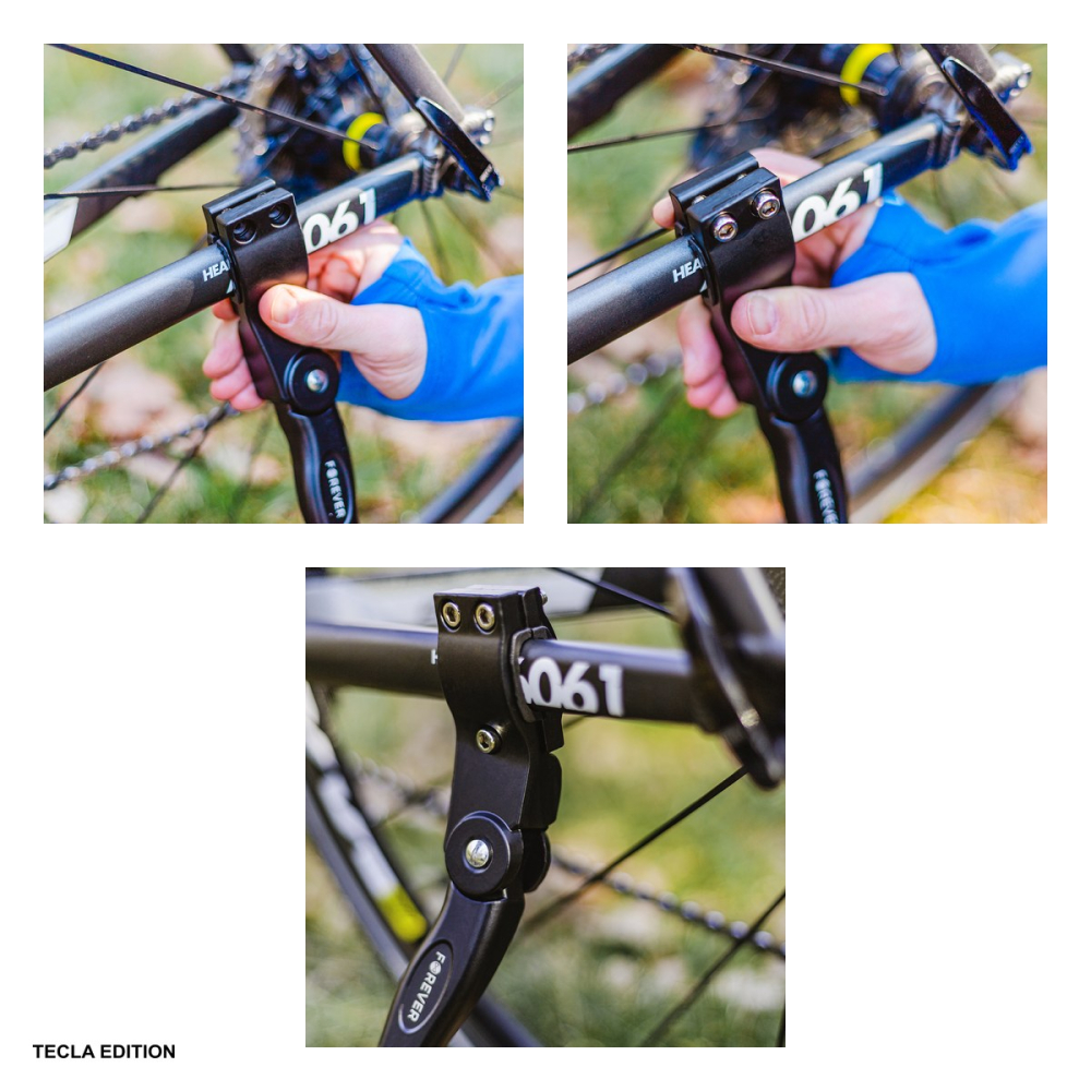 Cric pentru bicicleta din aluminiu, reglabil pe inaltime, pentru roti de 24-29 inch, Forever Outdoor, negru [4]