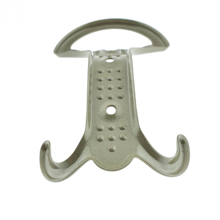 Cuier din metal pentru mobila sau perete, cu 3 agatatori, MOB-65501, 2 orificii de montare, dimensiuni 160 x 92 x 40 mm, bej [6]