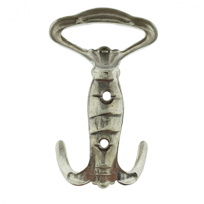 Cuier din metal pentru mobila sau perete, cu 3 agatatori, MOB-66952, 2 orificii de montare, dimensiuni 145 x 95 x 40 mm, auriu antichizat [7]