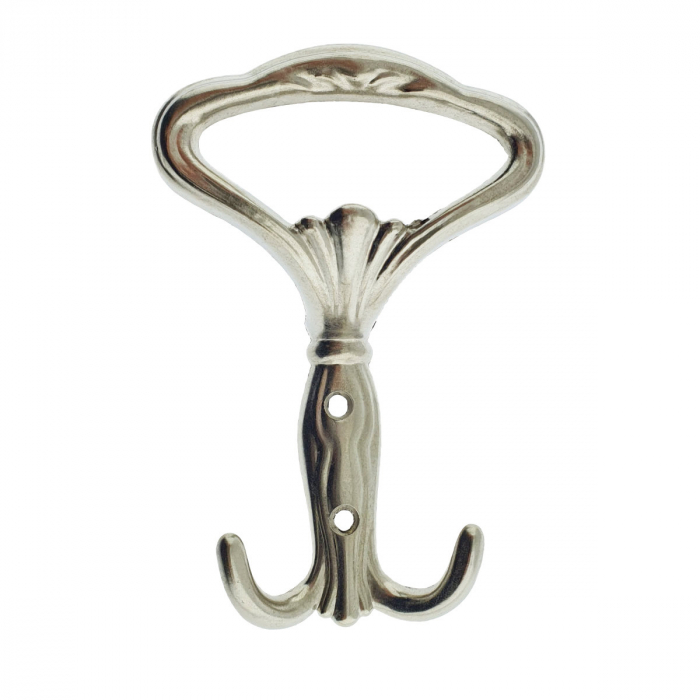 Cuier din metal pentru mobila sau perete, cu 3 agatatori, MOB-66952, 2 orificii de montare, dimensiuni 145 x 95 x 40 mm, auriu antichizat [2]
