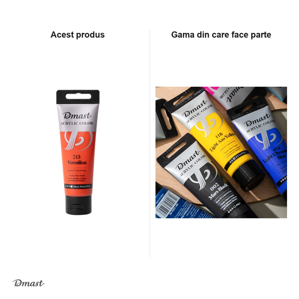 Culoare acrilica Dmast by Pebeo, 75 ml, portocaliu intens 213 [5]