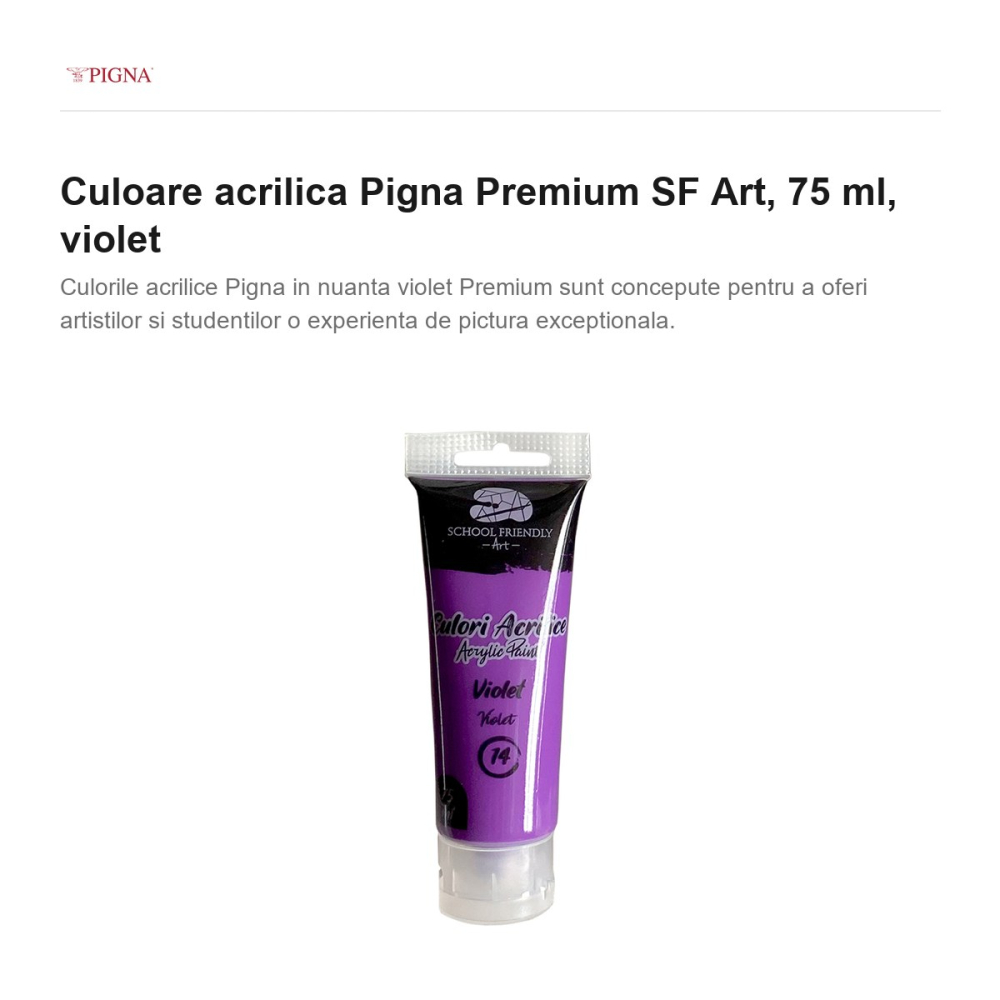 Culoare acrilica Pigna Premium SF Art, 75 ml, violet [2]