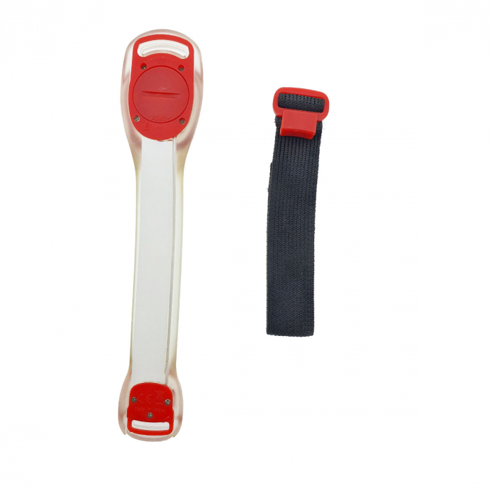 Curea cu led-uri LBBA01, reflectorizanta, pentru sporturile de noapte, alba cu rosu [6]