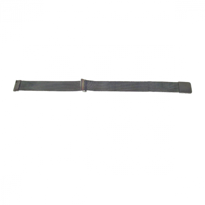 Curea de ceas BK-16 tip bratara, din plasa metal, prindere magnetica, neagra, 16mm [2]