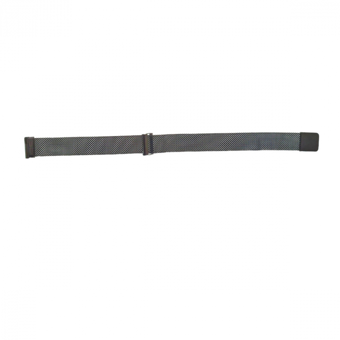 Curea de ceas BK-16 tip bratara, din plasa metal, prindere magnetica, neagra, 16mm [3]