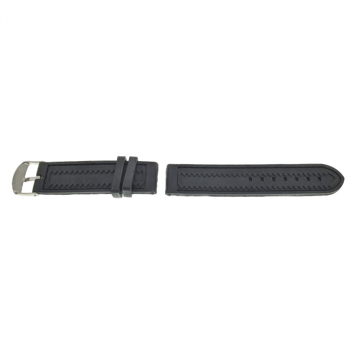 Curea de ceas CB22-01 din silicon negru , 22mm [3]
