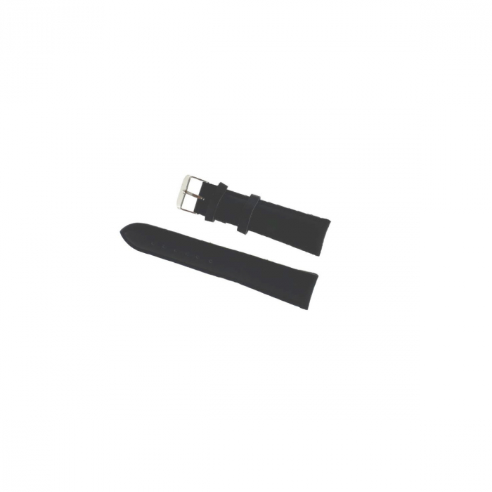 Curea de ceas PB24, piele naturala interior, piele ecologica exterior, neagra, 24mm [2]