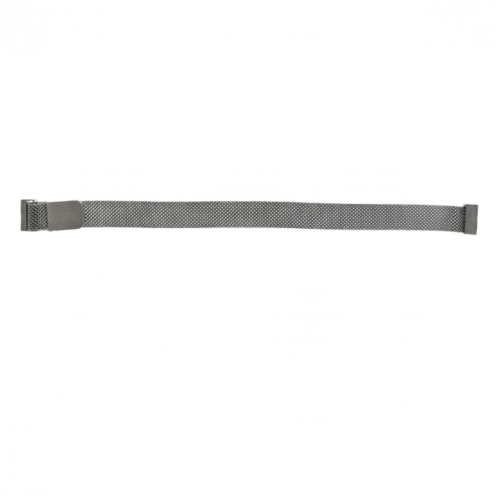 Curea de ceas S-14 tip bratara, din plasa metal, prindere magnetica, argintie, 14mm [3]