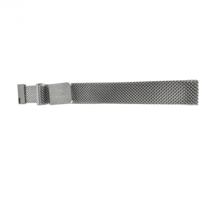 Curea de ceas S-14 tip bratara, din plasa metal, prindere magnetica, argintie, 14mm [2]