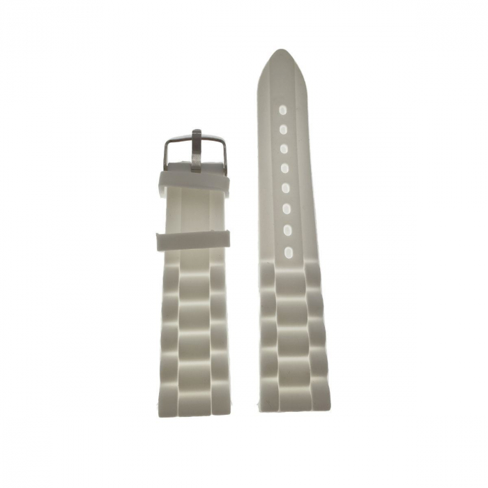 Curea de ceas W18-01 din silicon alb , 18mm [4]