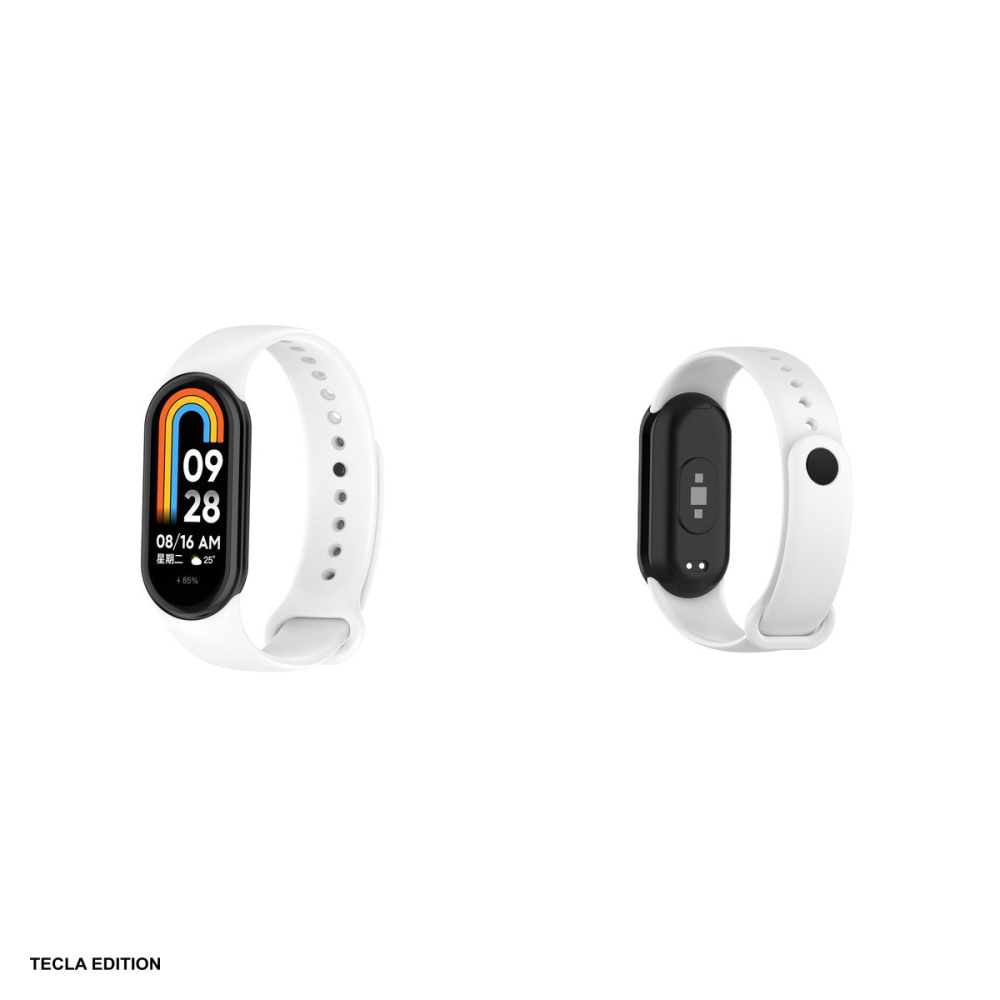 Curea smartwatch pentru Xiaomi Mi Band 8, silicon, alb [4]