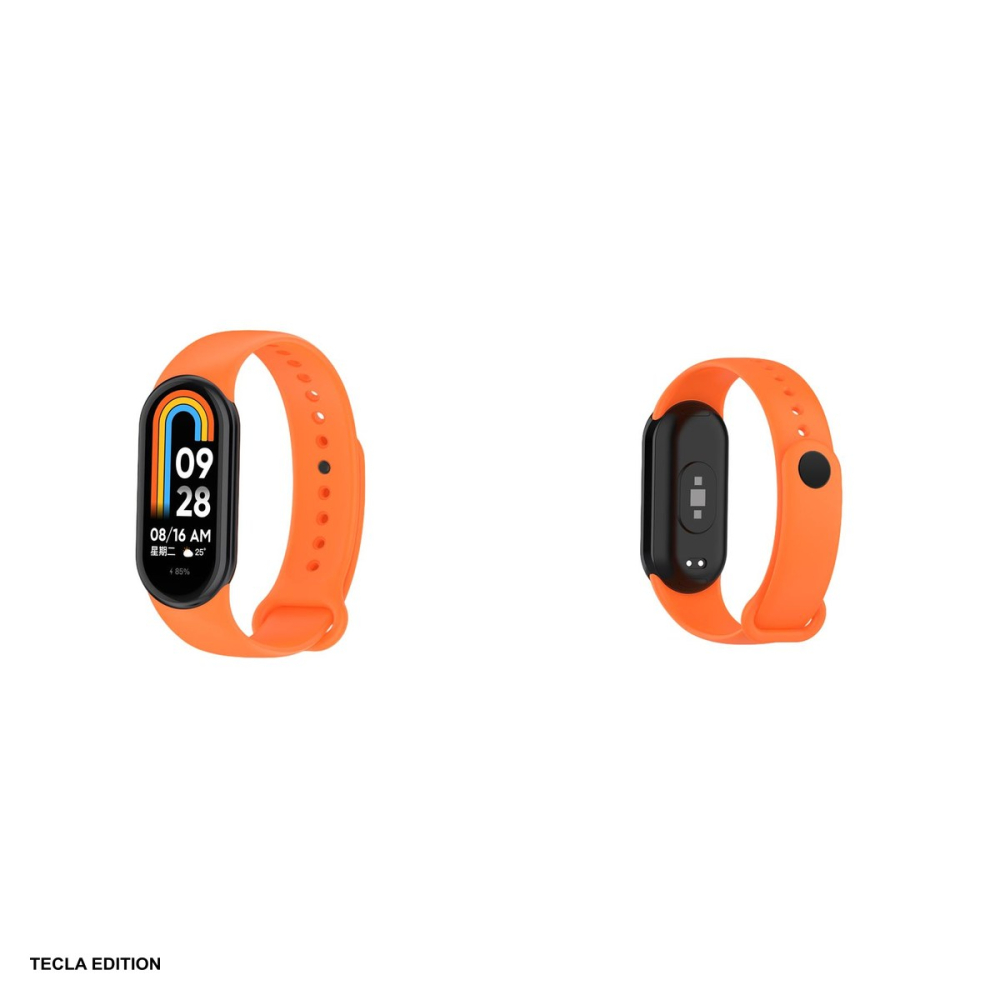 Curea smartwatch pentru Xiaomi Mi Band 8, silicon, portocaliu [4]
