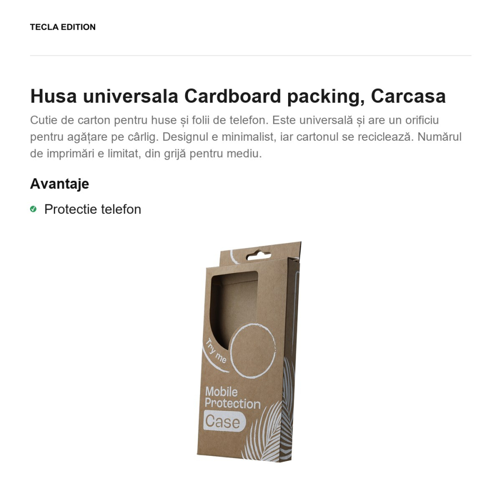 Cutie ambalaj husa pentru smartphone, model Universal 01 Cardboard Packing [2]