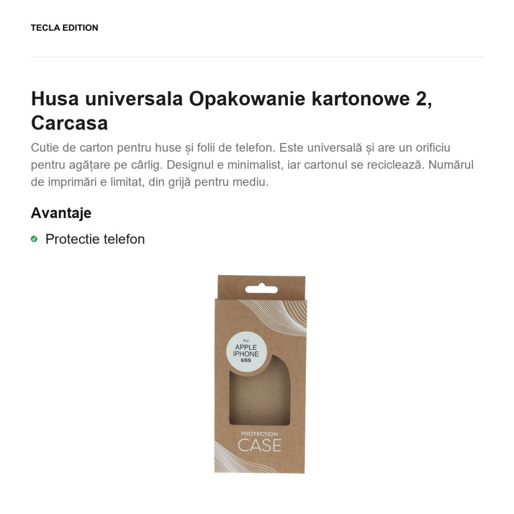 Cutie ambalaj husa pentru smartphone, model Universal 2 Cardboard Packing [2]