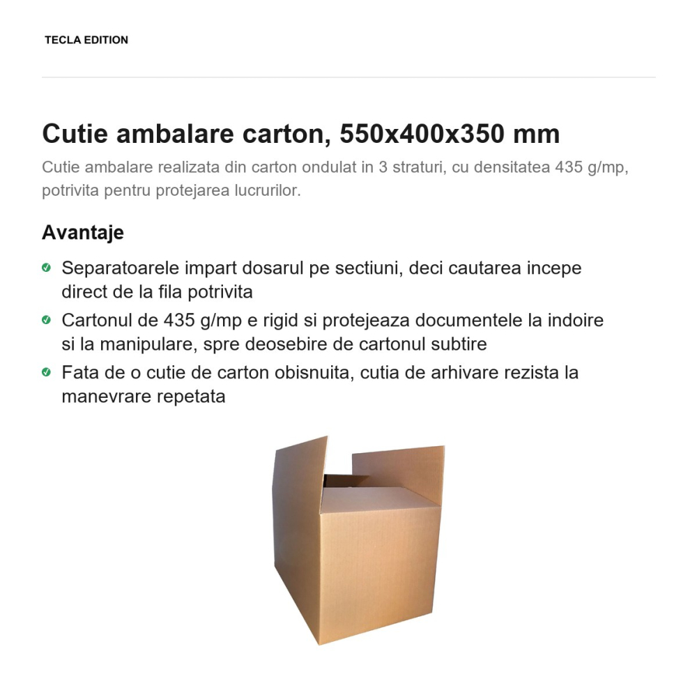 Cutie ambalare carton, 550x400x350 mm [2]