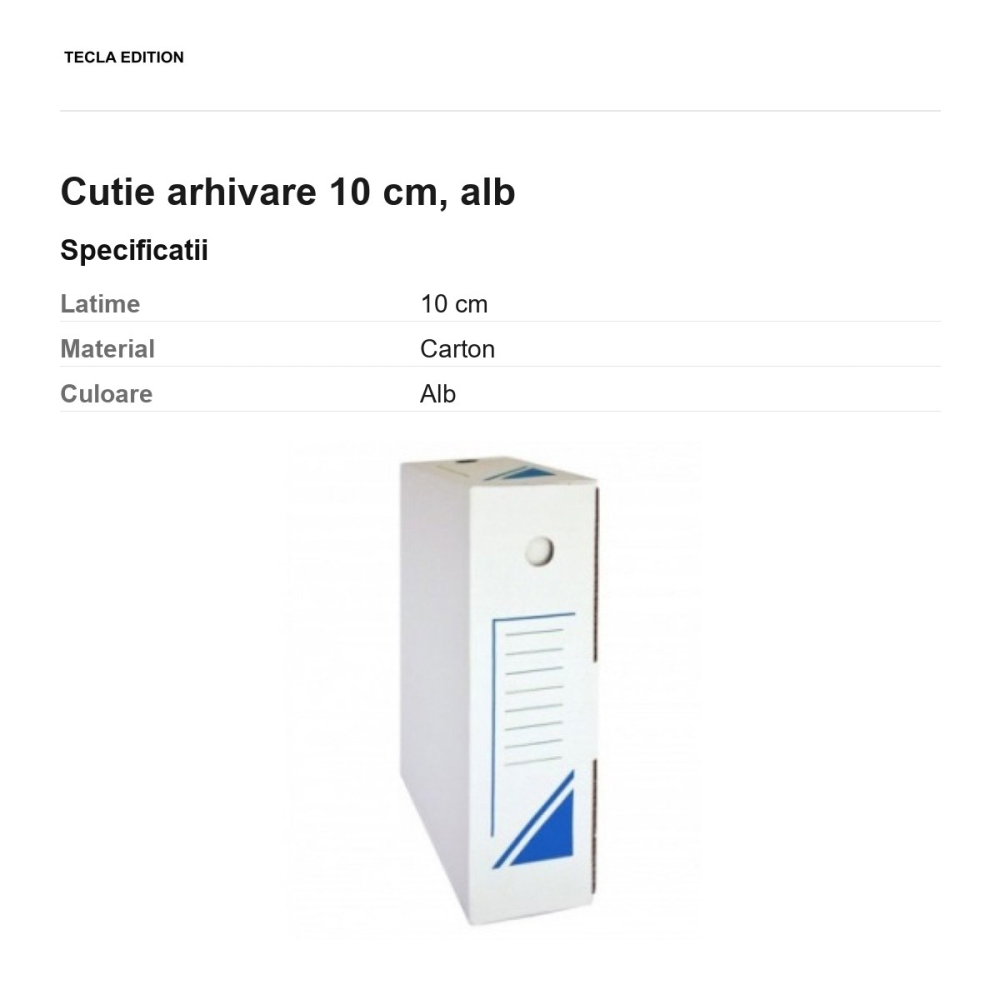 Cutie arhivare 10 cm, alb [3]