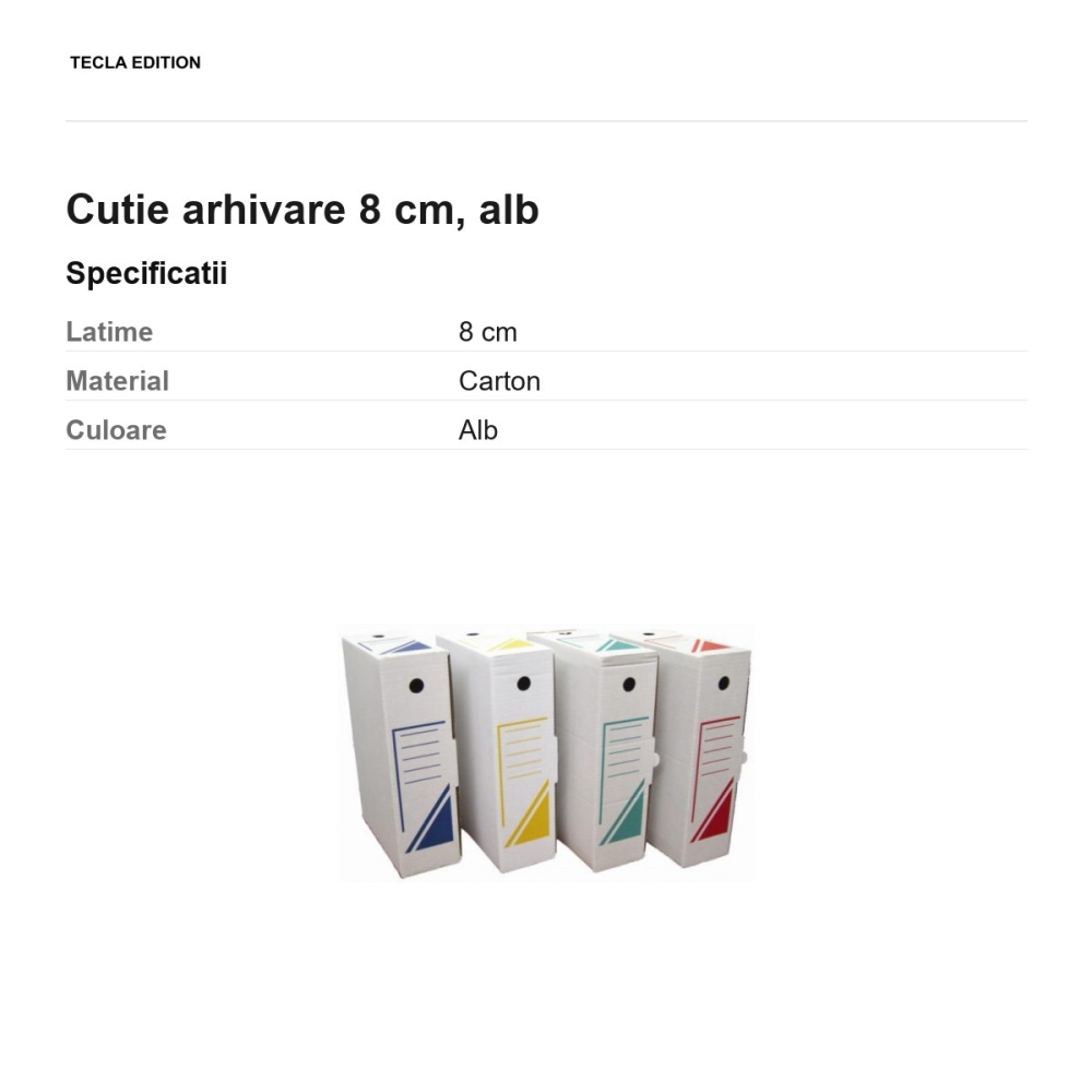 Cutie arhivare 8 cm, alb [3]