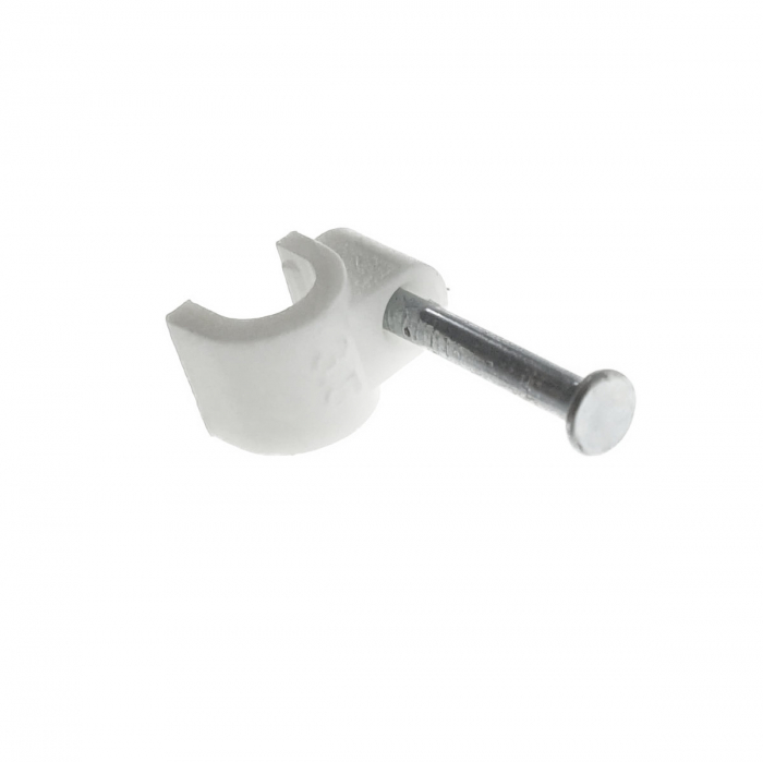 Cutie cu 100 bucati cleme cablu 3.5mm, Lanberg 41454, pentru prindere si fixare, albe [4]