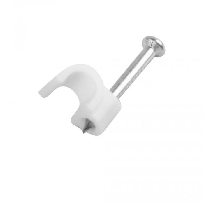 Cutie cu 100 bucati cleme cablu 3.5mm, Lanberg 41454, pentru prindere si fixare, albe [2]