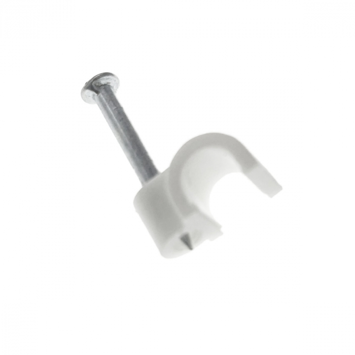 Cutie cu 100 bucati cleme cablu 3.5mm, Lanberg 41454, pentru prindere si fixare, albe [5]