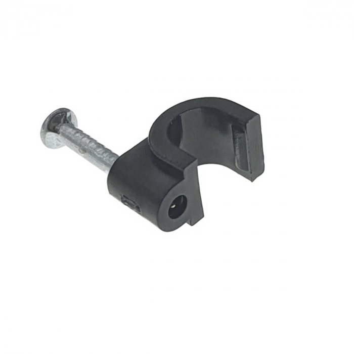Cutie cu 100 bucati cleme cablu 5mm, Lanberg 41827, pentru prindere si fixare, negre [4]