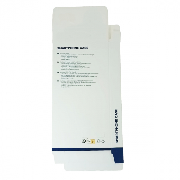 Cutie de carton pentru ambalare si prezentare huse de telefon, 205 x 96 x 22 mm, alba cu albastru [5]