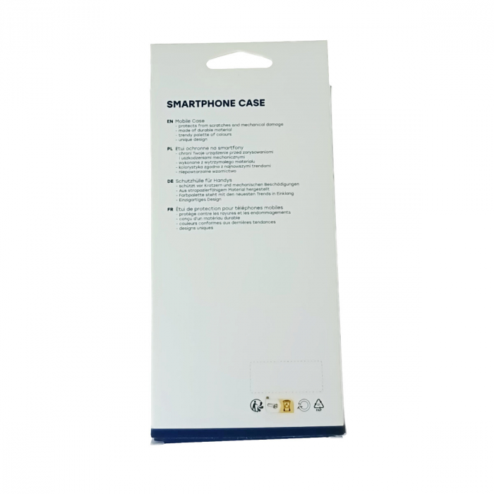 Cutie de carton pentru ambalare si prezentare huse de telefon, 205 x 96 x 22 mm, alba cu albastru [4]