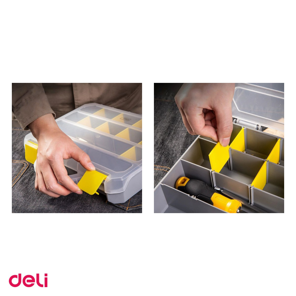 Cutie Deli, din plastic, pentru depozitare scule, cu interior adaptabil, medie, 315x280x60 mm [4]