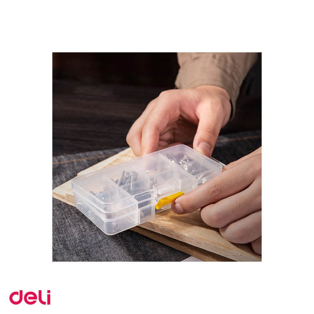 Cutie Deli, din plastic, pentru depozitare scule, cu interior adaptabil, mica 2, 138x70x30 mm [4]