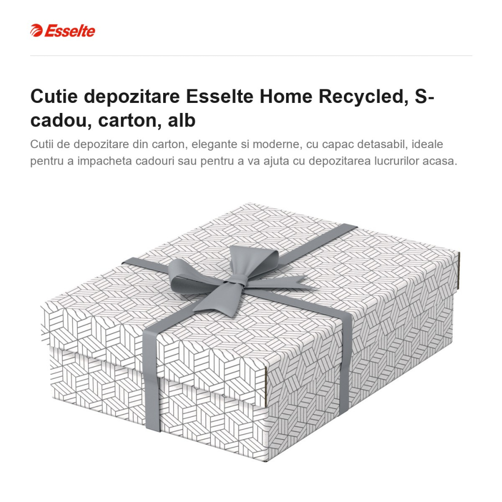 Cutie depozitare Esselte Home Recycled, S- cadou, carton, alb [2]