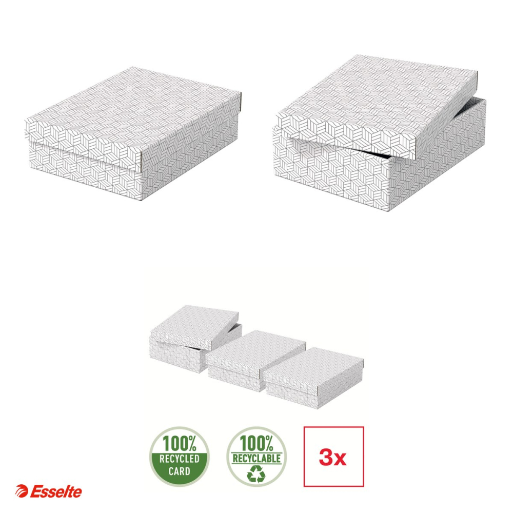 Cutie depozitare Esselte Home Recycled, S- cadou, carton, alb [4]