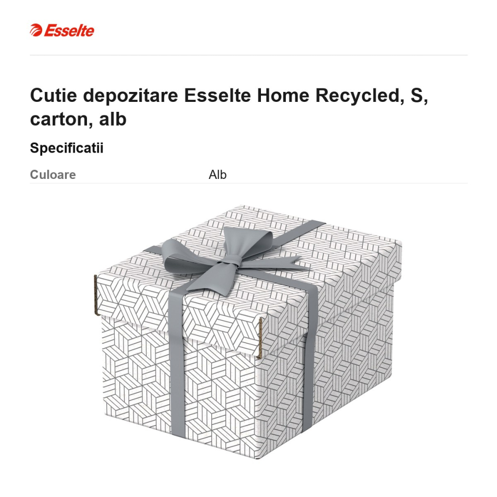 Cutie depozitare Esselte Home Recycled, S, carton, alb [3]