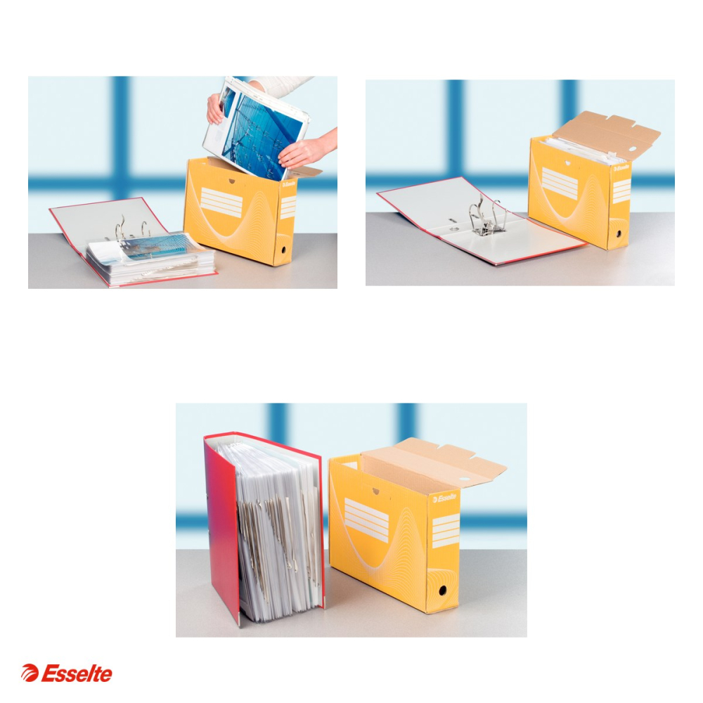 Cutie depozitare si arhivare Esselte Standard VIVIDA, carton, 100 mm, galben [4]