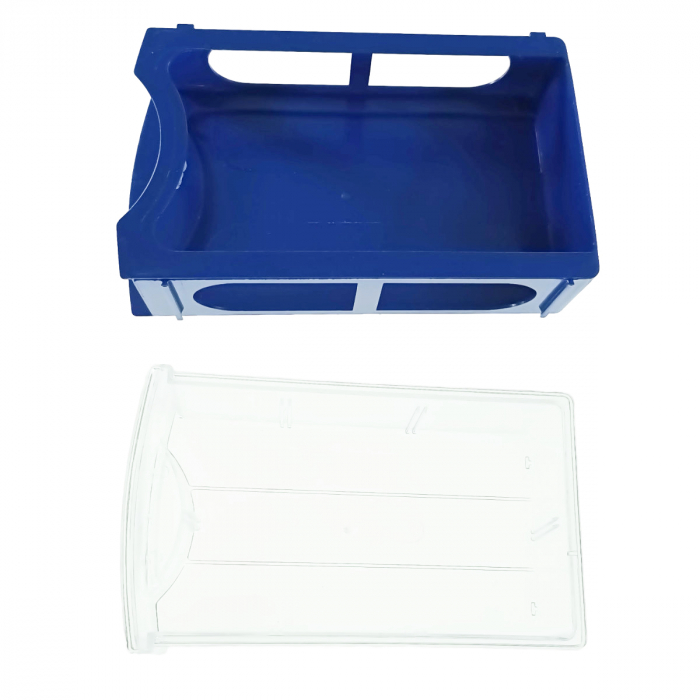 Cutie depozitare tip sertar modular, 160x94x41mm, P-068, din plastic, albastra [6]