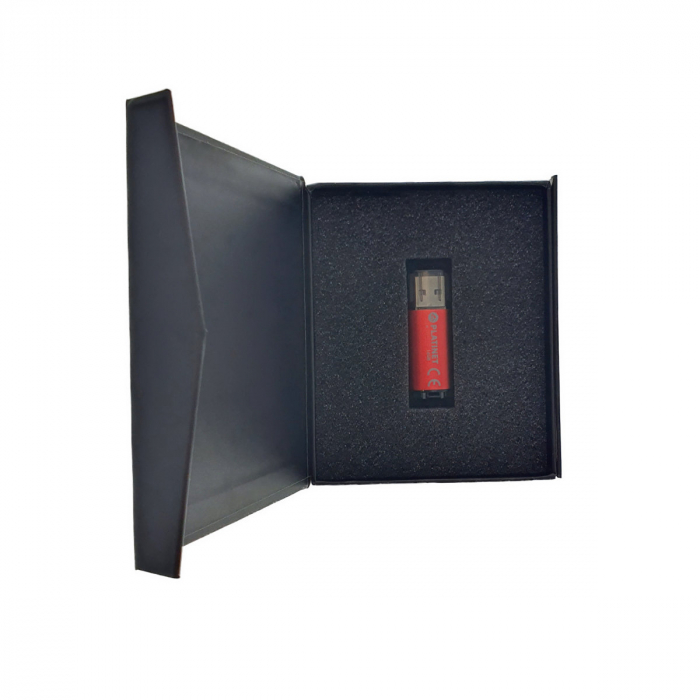 Cutie personalizabila Platinet Pendrive Box 45161, 115x100x26mm, pentru memorie USB, inchidere magnetica, neagra [3]