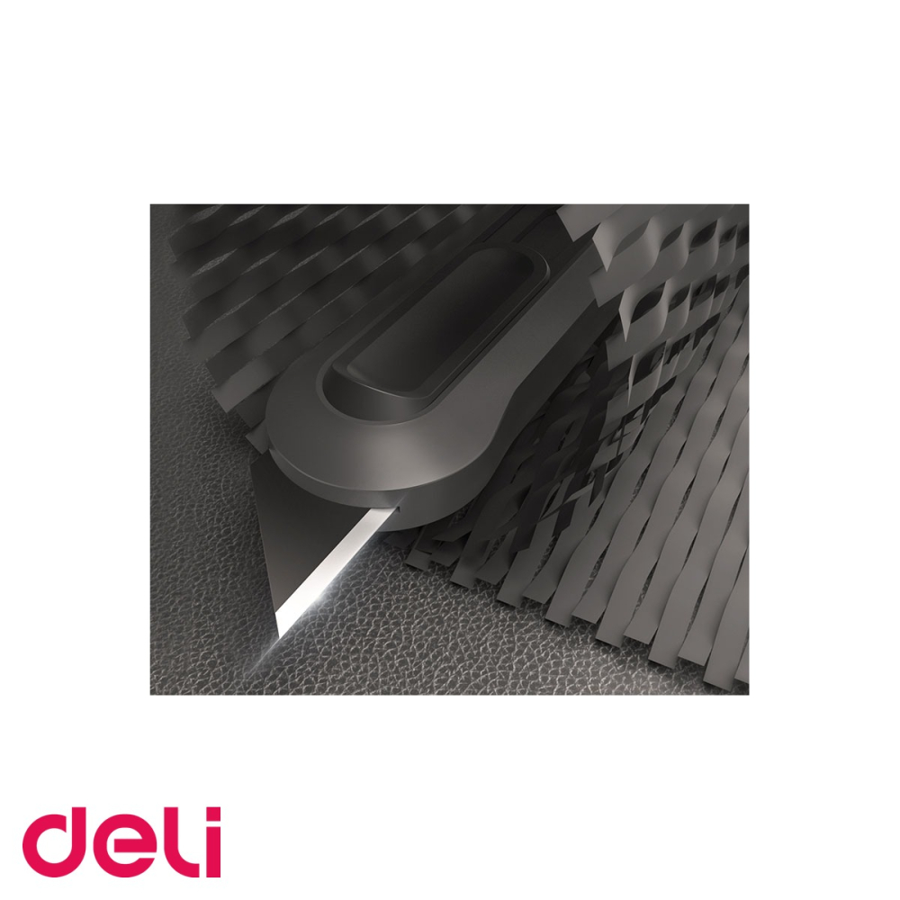 Cutter cu retractare automata Deli Home Series, lama inox innegrita, uz casnic si birou [4]