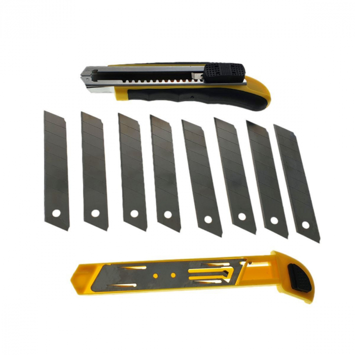 Cutter FS-11472 cu lama 100x18mm,maner cu insertie cauciuc si 7 rezerve [3]