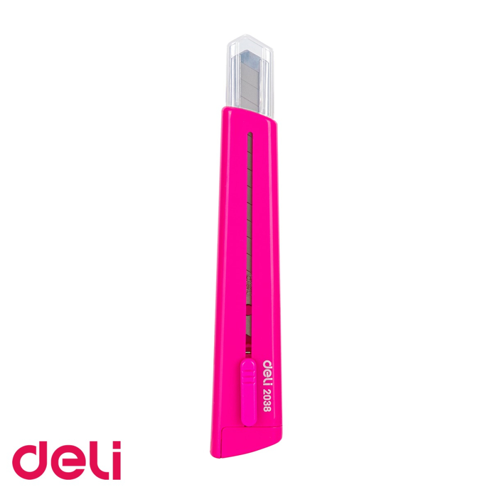 Cutter mic Deli Modern, lama inox cu protectie si sistem de blocare, pentru birou si scoala [4]