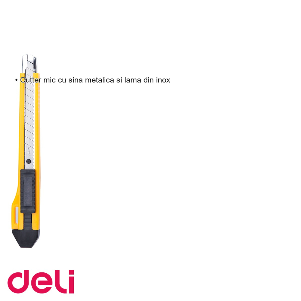 Cutter mic Deli, sina metalica si lama din inox, pentru taieturi precise la birou si acasa [3]