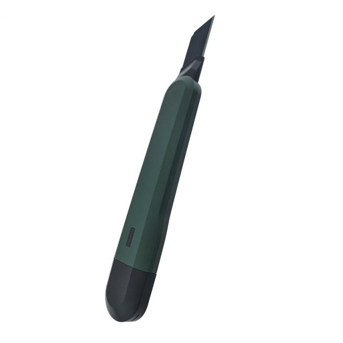 Cutter profesionist cu sina metalica model Home Series 00742, lama din inox SK2 innegrit cu 8 sectiuni, lungime lama 100 mm, latime lama 18 mm, verde inchis [2]