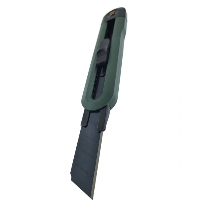 Cutter profesionist cu sina metalica model Home Series 00742, lama din inox SK2 innegrit cu 8 sectiuni, lungime lama 100 mm, latime lama 18 mm, verde inchis [3]