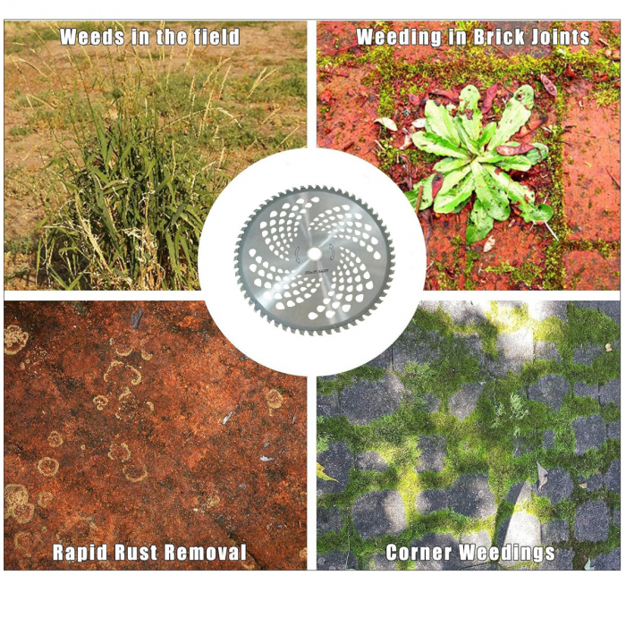 Disc circular pentru motocositoare, 60 dinti, gauri de ventilatie, Dimensiune: 255x255x2mm [4]