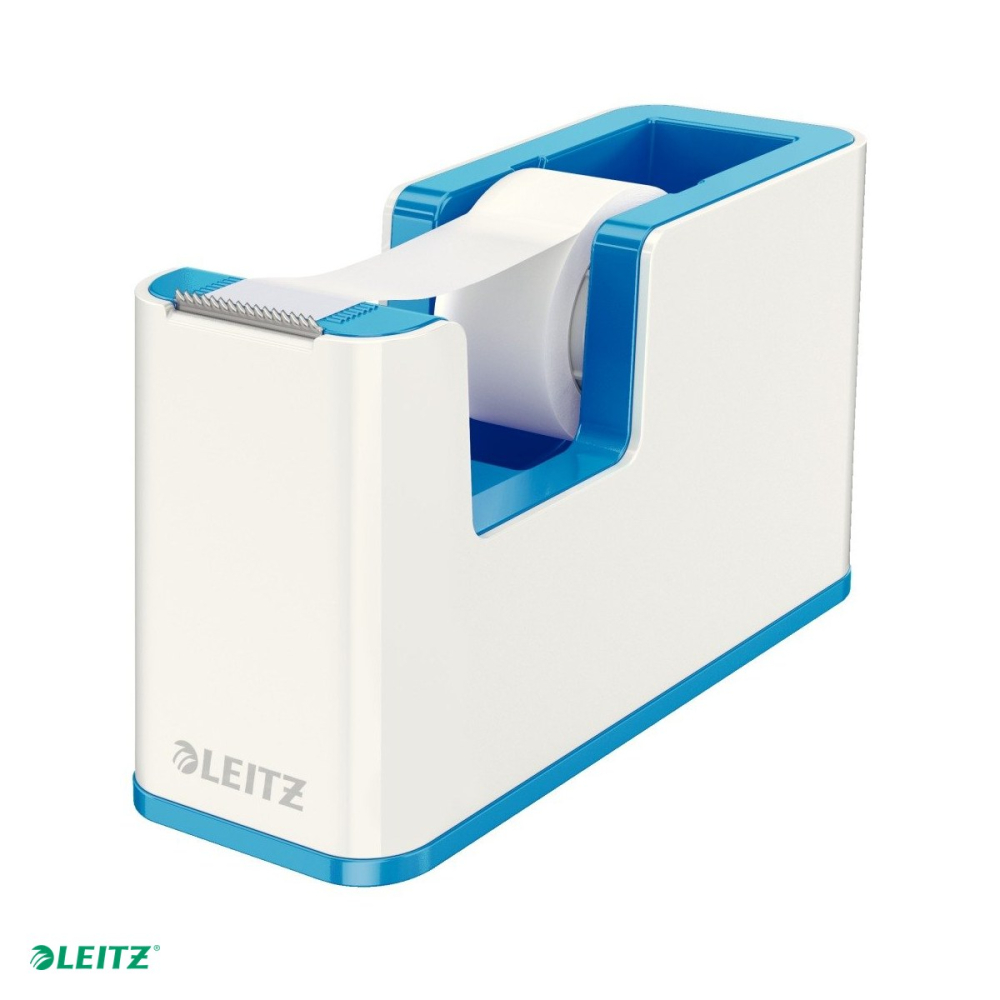 Dispenser banda adeziva Leitz WOW cu banda inclusa, pentru role de 19 mm x 33 m, albastru metalizat [4]