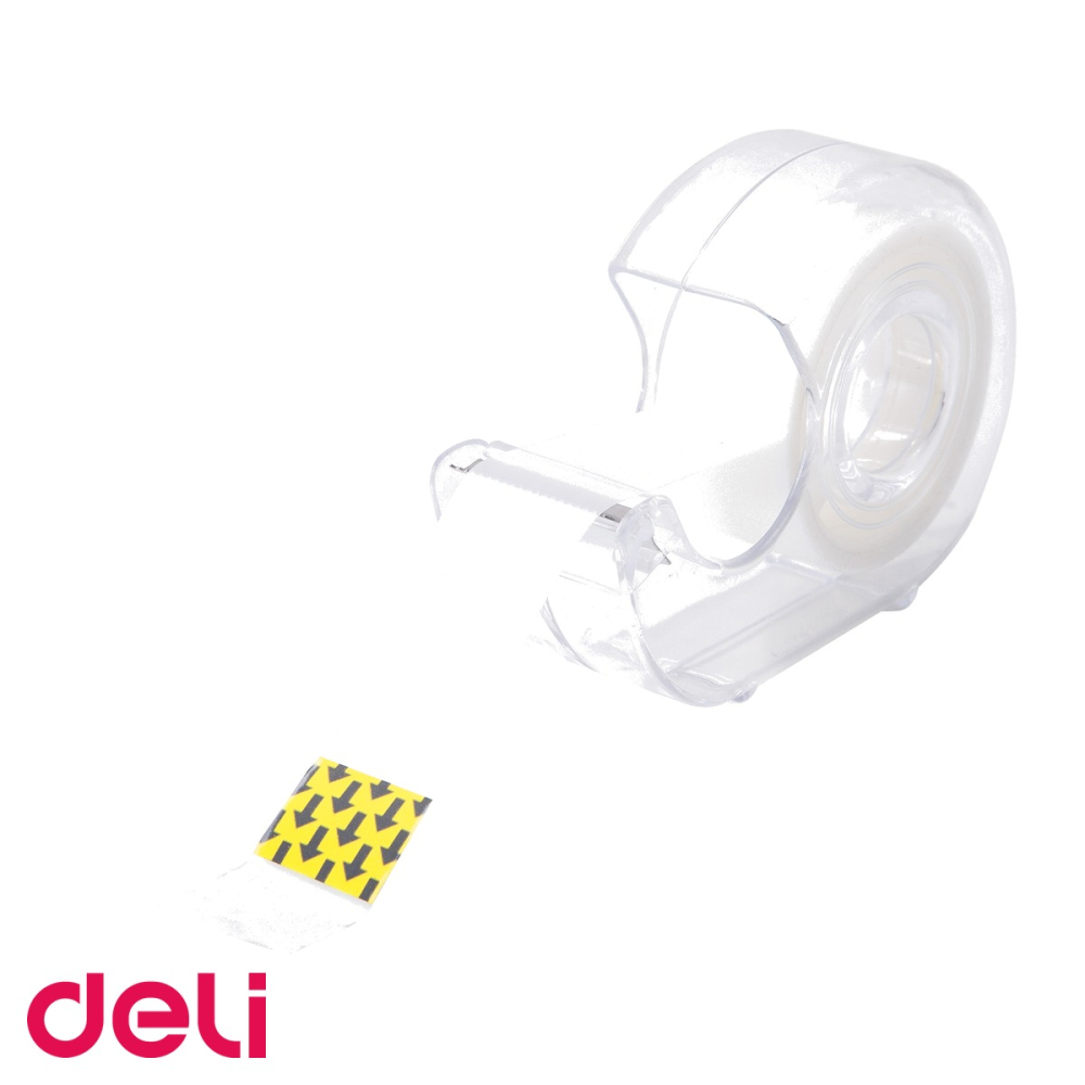 Dispenser cu banda adeziva invizibila Deli, 18mm x 7.62m, pentru birou si uz casnic [5]